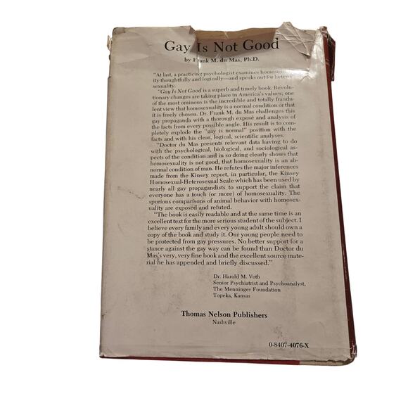 Gay is not good by Frank M. du Mas Ph.D. 084074076x Thomas Nelson publishers - Picture 5 of 9